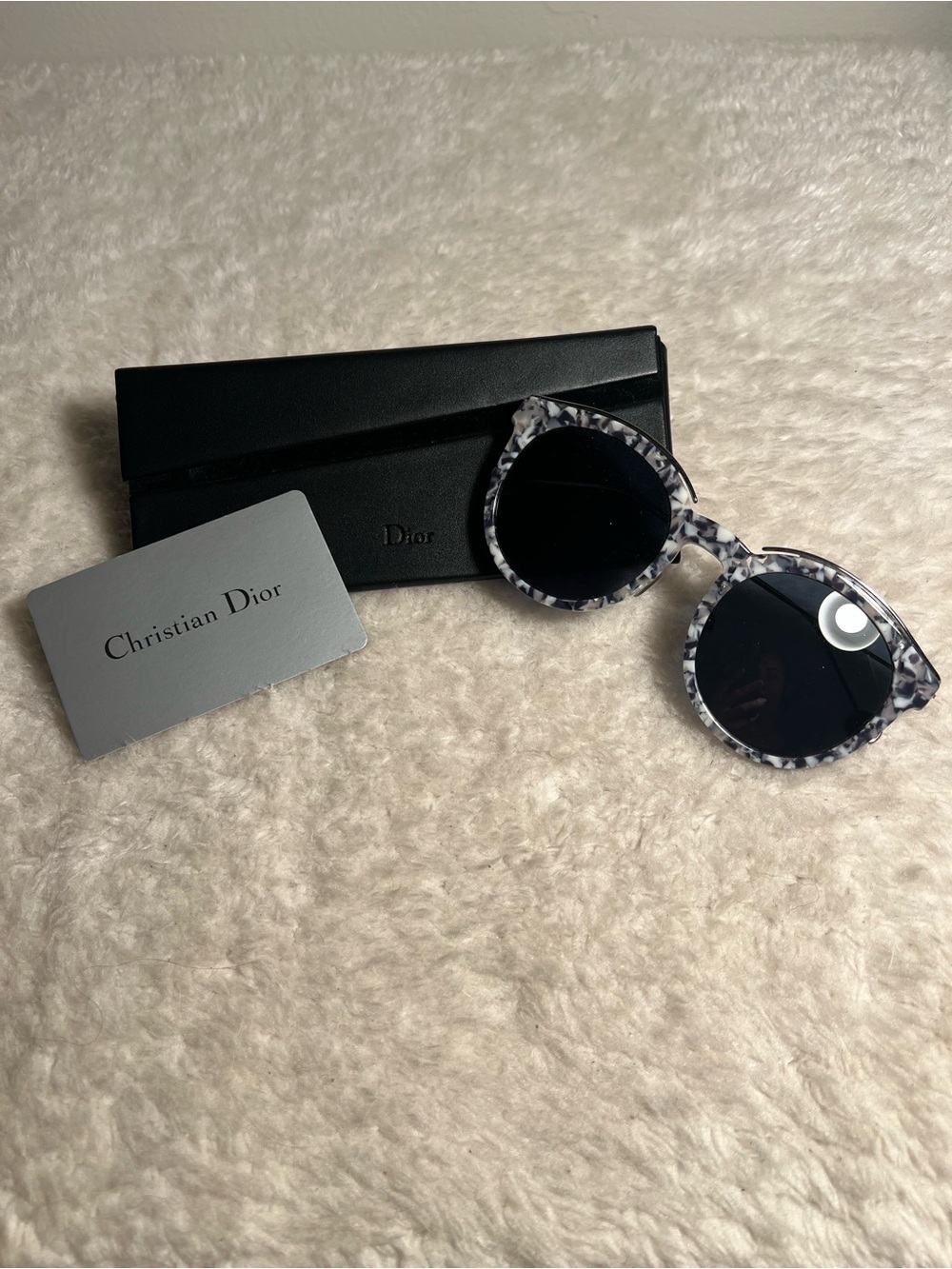 Christian Dior Blue Blossom Sunglasses with Case | Authentic